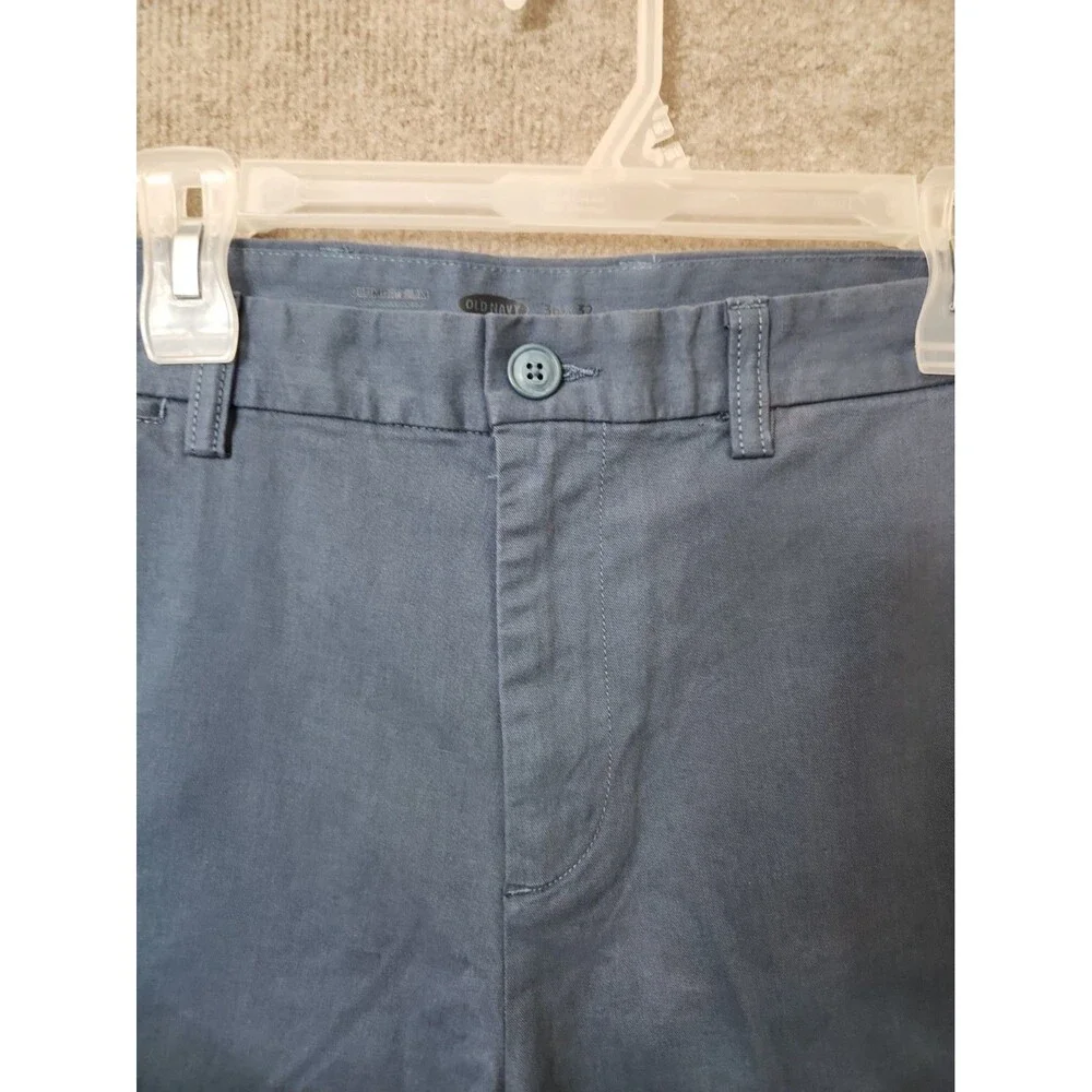 Old Navy Ultimate Slim Chino Pants Mens 36x32 Blue Stretch NEW
